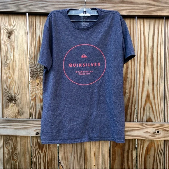 QUIKSILVER Logo Graphic Tee Shirt Men Medium Surfing - Picture 6 of 7